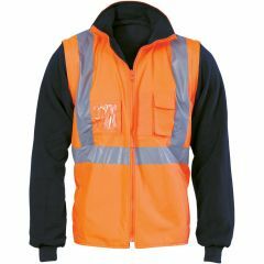 DNC 3994 200D X Reflective Reversible Vest, Zip Off Sleeves, Orange/Navy