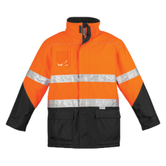 Syzmik ZJ350 Mens Storm Jacket, Orange/Black