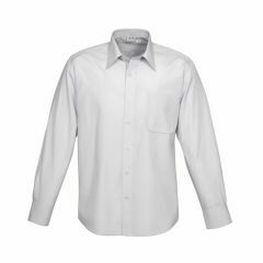 Biz Collection S29510 Mens Long Sleeve Ambassador Shirt, Silver/Grey