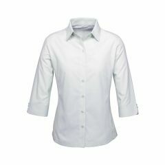 Biz Collection S29521 Ladies Ambassador 3/4 Sleeve Shirt, Silver/Grey