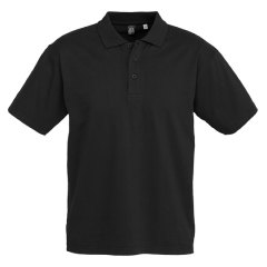 Biz Collection P112MS Mens Ice Polo 185gsm, Black