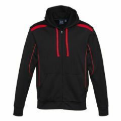 Biz Collection SW310M Adults United Hoodie, Black/Red
