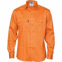 DNC 3402 Patron Saint F/R Cotton Drill Shirt, Orange, Long Sleeve