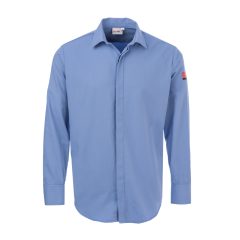 FireBear PPE1 (ATPV 5.2) ARC Rated Business Shirt, Light Blue