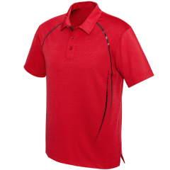 Biz Collection P604MS Mens Cyber Polo, Red/Silver