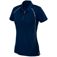Biz Collection P604LS Ladies Cyber Polo, Navy/Silver