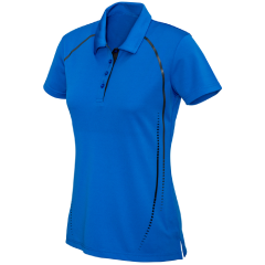Biz Collection P604LS Ladies Cyber Polo, Royal/Silver
