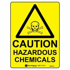 Caution Hazardous Chemicals Sign
