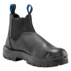Steel Blue 332101 Hobart Elastic Sided Safety Boot, Black With Bumpcap