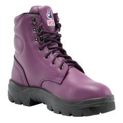 Steel Blue 512702 ARGYLE Ladies Lace Up Safety Boots, Purple