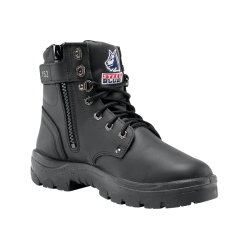 Steel Blue 322152 Argyle Zip Lace Up Safety Boots, Nitrile Sole,  Black