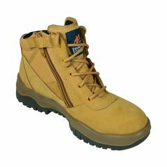 Mongrel 261050 Zip Sider Lace Up Safety Boot, Wheat Nubuck
