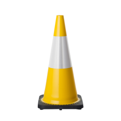 450mm Yellow Cone with 150mm Reflective Collar