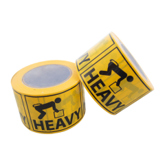 HEAVY Label Tape - Black/Yellow Print - 100x75mm Labels (50m)