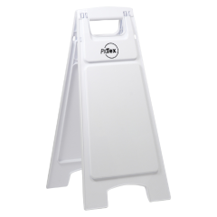 Plastic Sign Stand - Double Sided - Blank White Poly