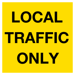 600x600mm - Corflute - Cl.1 - Multi Message - Local Traffic Only