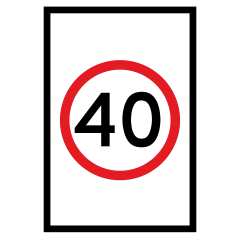 (SPEED) Speed Limit (PORTRAIT), 900 x 600mm Boxed Edge, Metal Class 1 Reflective