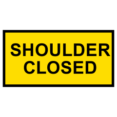 Shoulder Closed, 1200 x 600 Boxed Edge, Metal Class 1 Reflective