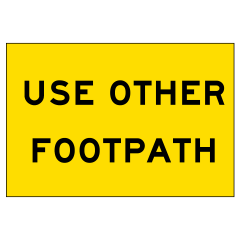 Use Other Footpath, 900 x 600mm Boxed Edge, Metal Class 1 Reflective