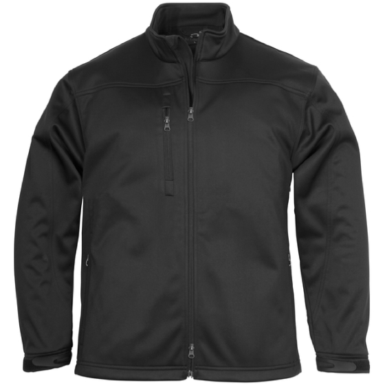 BIZ Men's Plain Soft Shell Jacket, Black | Southland