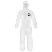 Lakeland SafeGard Economy SMS Coverall Case of 25 Disposable White Elastic Cuff 3X-Large 